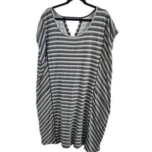 T By Talbots cap sleeve stripe dress plus size 3X